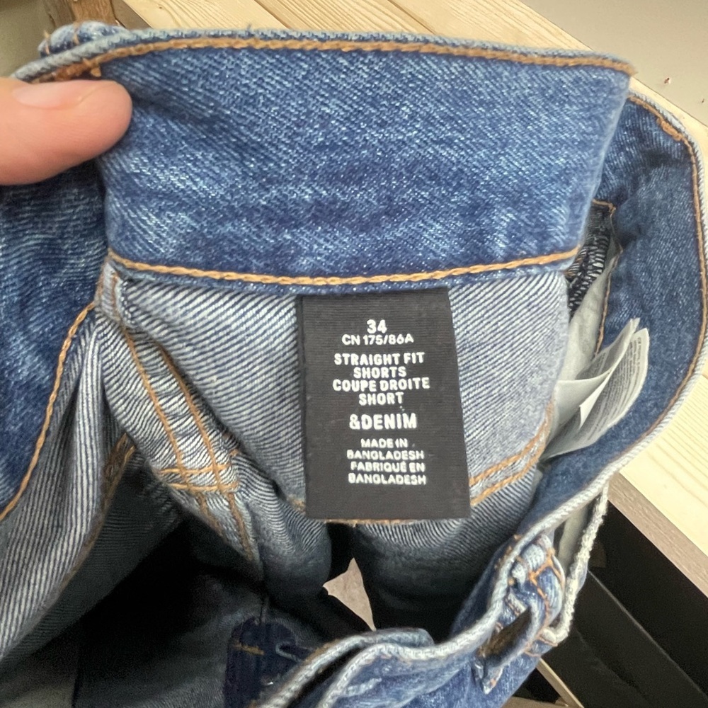 Men's Classic Blue Distressed Jean Shorts - Picture 3 of 3